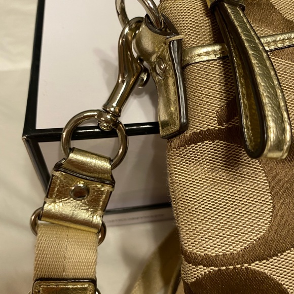 Coach Crossbody in Gold and Tan - Picture 3 of 8